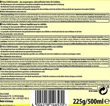 Tetra Cichlid Granules, Hauptfutter Mix für mittelgroße Cichliden, 2 verschiedene Granulate, 500 ml Dose - 2