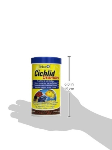 Tetra Cichlid Granules, Hauptfutter Mix für mittelgroße Cichliden, 2 verschiedene Granulate, 500 ml Dose - 5