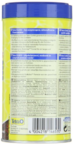 Tetra Cichlid Granules, Hauptfutter Mix für mittelgroße Cichliden, 2 verschiedene Granulate, 500 ml Dose - 6