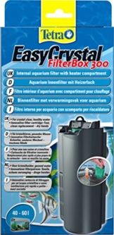 Tetra EasyCrystal Filter Box 300 Aquarium-Innenfilter, mit Heizerfach für kristallklares gesundes Wasser, geeignet für Aquarien von 40 bis 60 Liter - 1