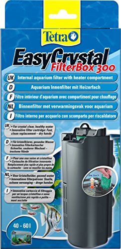 Tetra EasyCrystal Filter Box 300 Aquarium-Innenfilter, mit Heizerfach für kristallklares gesundes Wasser, geeignet für Aquarien von 40 bis 60 Liter - 1