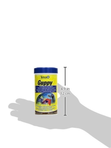 Tetra Guppy (Hauptfutter für Guppys und andere lebendgebärende Zahnkarpfen, Miniflocken mit Farberstärkern), 250 ml Dose - 5
