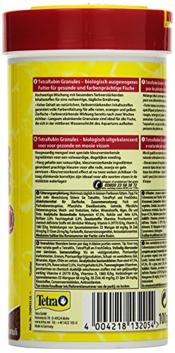 TetraRubin, Hauptfutter in Granulatform mit natürlichen Farbverstärkern für Zierfische, für intensive Farbenpracht, 250 ml Dose - 3