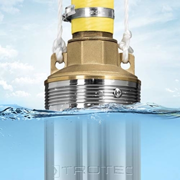 TROTEC Tiefbrunnenpumpe TDP 5500 E 1.100 Watt Leistung Förderhöhe 58m 6.000 Liter Nutzwasser pro Stunde - 6