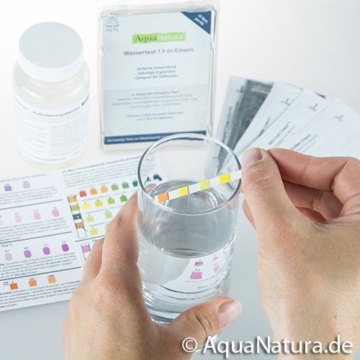 AquaNatura Trinkwasser Wassertest (13 versch. Tests in 1) u.a. Eisen/Kupfer/pH/Gesamthärte (GH)/Nitrit/Nitrat/Karbonathärte (KH), 25 Tests, schnelle Ergebnisse - 3