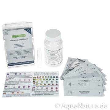 AquaNatura Trinkwasser Wassertest (13 versch. Tests in 1) u.a. Eisen/Kupfer/pH/Gesamthärte (GH)/Nitrit/Nitrat/Karbonathärte (KH), 25 Tests, schnelle Ergebnisse - 5