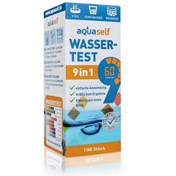 aquaself 9-in-1 Wassertest – 100 Stück Trinkwasser Teststreifen zur Überprüfung der Wasserqualität - inkl. gratis E-Book - 3