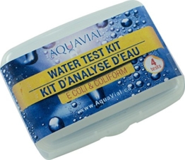 AquaVial Wassertest für coliforme Bakterien und E Coli für Trinkwasser und Wasserbehälter (4x Bakterien-Test) - 1