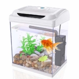DADYPET Aquarium, Mini-Aquarium, Aquarium-Set, Fischzucht-Set für Medaka und Tropische Fische, kleines Aquarium mit Beleuchtung, energiesparend und leise, 1 Gallone - 1