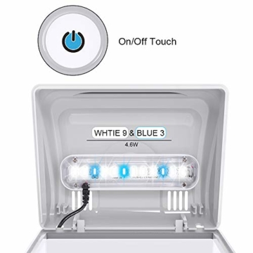 DADYPET Aquarium, Mini-Aquarium, Aquarium-Set, Fischzucht-Set für Medaka und Tropische Fische, kleines Aquarium mit Beleuchtung, energiesparend und leise, 1 Gallone - 4
