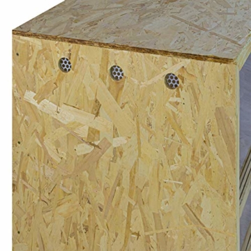 DeTec Holz Terrarium | 150 x 60 x 60 cm | aus Holz OSB | Holzkäfig | Holzterrarium für Reptilien Schlangen Schildkröten | Belüftung | Schiebetüren aus Plexiglas - 3
