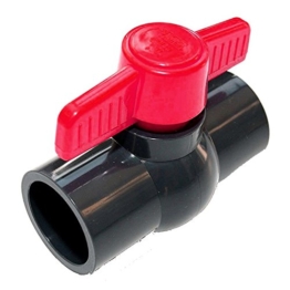 Einklebekugelhahn Kugelhahn Absperrhahn aus PVC-U mit 2 X Klebemuffe für 32mm Rohrleitungen - 1