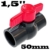 Einklebekugelhahn Kugelhahn Absperrhahn aus PVC-U mit 2 X Klebemuffe für 50mm Rohrleitungen - 