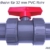 EXCOLO PVC Kugelhahn Ventil Kunststoff Kugelventil 32 mm - 63 mm für PVC Rohre für Wasser Pool Teich (Mit 32 mm PVC Rohr Muffen) - 1