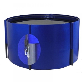 Faltbecken 250 x 100 cm, 4.900 Liter, Blau, mit Netzösen, Koibecken - 1