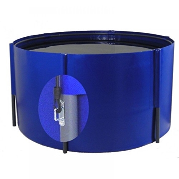 Faltbecken 250 x 100 cm, 4.900 Liter, Blau, mit Netzösen, Koibecken - 1
