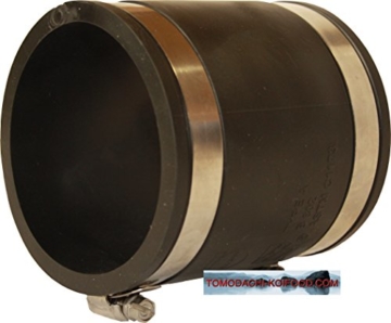Flexible Rohrverbinder - Flexfitting aus PVC Elastomer für Teichverrohrung, Pumpeneinbau, Reparatur oder Sanierung undichter Rohrstellen (Haushalt, Garten, Teich) FlexGummimuffe, Flexfitting 75mm - 2