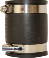 Flexible Rohrverbinder - Flexfitting aus PVC Elastomer für Teichverrohrung, Pumpeneinbau, Reparatur oder Sanierung undichter Rohrstellen (Haushalt, Garten, Teich) FlexGummimuffe, Flexfitting 75mm - 1
