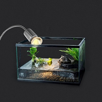Galapara Schildkröte Wärmelampe, Wärmespotlampe für Aquarium Reptil,Basking Spot 25W Halogen Wärmelampe UVA UVB mit 360° drehbarem Clip für Reptilien, Eidechsen, Schildkrötenschlangen Aquarium - 3