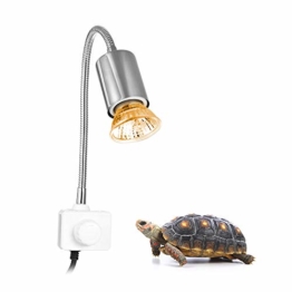 Galapara Schildkröte Wärmelampe, Wärmespotlampe für Aquarium Reptil,Basking Spot 25W Halogen Wärmelampe UVA UVB mit 360° drehbarem Clip für Reptilien, Eidechsen, Schildkrötenschlangen Aquarium - 1