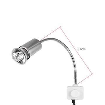 Galapara Schildkröte Wärmelampe, Wärmespotlampe für Aquarium Reptil,Basking Spot 25W Halogen Wärmelampe UVA UVB mit 360° drehbarem Clip für Reptilien, Eidechsen, Schildkrötenschlangen Aquarium - 7