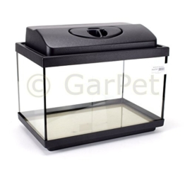 GarPet Aquarium Komplett Set rechteckig mit LED Abdeckung Filter Heizer Aquariumset (40x25x25 Set LED) - 1