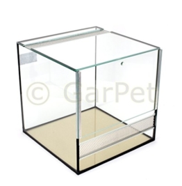 GarPet Glas Terrarium 30x30x30 Glasterrarium Belüftung Reptielien Fall Guillotine Tür - 1