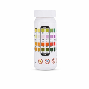 Haloku Schwimmbad Pool&spa Teststreifen Gratis Chlor Ph Brom Gesamt Alkalinity Wassertest Werkzeug (4 in 1 50 Stück) - 4