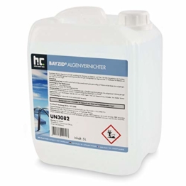 Höfer Chemie 5 L Pool Algenvernichter - Anti Algenmittel für Schwimmbad & Pool - schnelle Wirkung bei Algen - 1