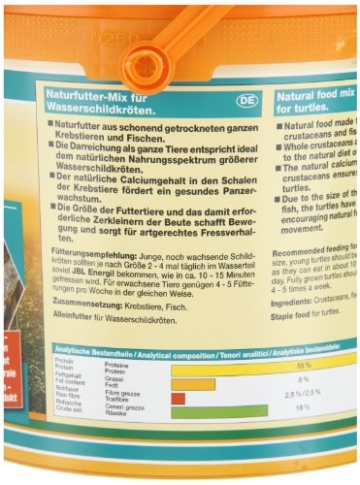 JBL 70314 Energil Hauptfutter für Sumpf- und Wasserschildkröten, 1er Pack (1 x 2,5 l) - 7