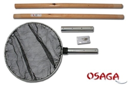 Koi-Kescher Ø 50 cm rund mit Holzstiel 210 cm lang - zerlegbar - 1