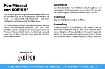 KOIPON Mineralien 1,5 kg (Montmorillonit, Zeolith, Bentonit, Calcium) für Teich und Koi - Verbesserung der Wasserqualität im Gartenteich und Koiteich - 2