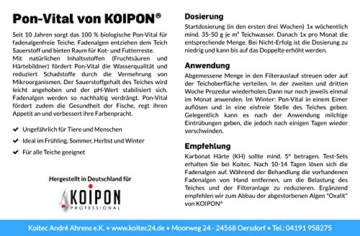 KOIPON Pon-Vital biologisch dauerhaft ohne Fadenalgen (2,5 kg), Fadenalgenvernichter Teich Gartenteich Algenvernichter Fadenalgen Algen entfernen Algenfrei Fadenalgenfrei Algen Vernichter Nicht nötig - 2