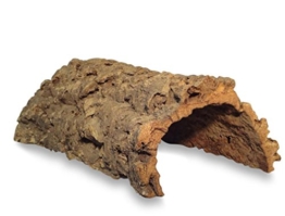 Korktunnel | Korkhöhle (Halbbogen) unten offen, 30 cm, Innenhöhe ≤ 11 cm | gereinigt & desinfiziert | Naturkorkrinde als Unterschlupf für Nagetiere, Reptilien, Vögel 100% Korkrinde, natürlicher, nachwachsender Rohstoff - 1