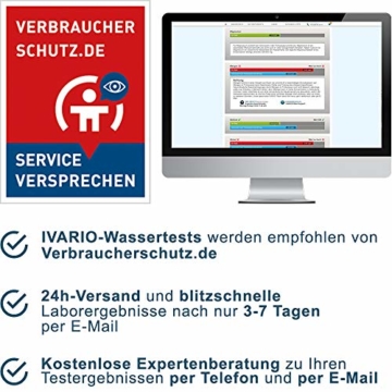 Labor-Wassertest Basis (8-in-1) für Trinkwasser/Leitungswasser, Express-Analyse im akkreditierten Fachlabor mit 8 Prüfwerten/24h-Versand/kostenlose Beratung/Kinderleichte Probenahme - 5