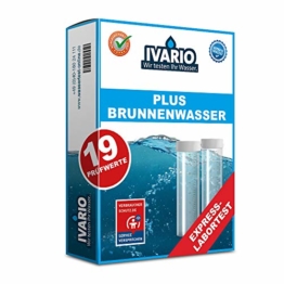 Labor-Wassertest Brunnenwasser Plus, Express-Analyse im Deutchen Fachlabor mit 19 Prüfwerten/24h-Versand/kostenlose Expertenberatung/Kinderleichte Probenahme - 1