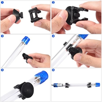 LEDGLE 7W UV-Aquarium-Sterilisator, UVlampen-versenkbares wasserdichtes Algen-Zerstörungs-Licht für die Reinigung von Wasser-Aquarien, Pools, Fishbowl - 4