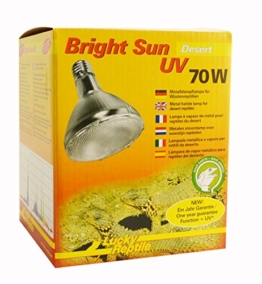 Lucky Reptile BSD-70 Bright Sun UV Desert, 70 W, Metalldampflampe für E27 Fassung mit UVA und UVB Strahlung (Vorschaltgerät erforderlich) - 1