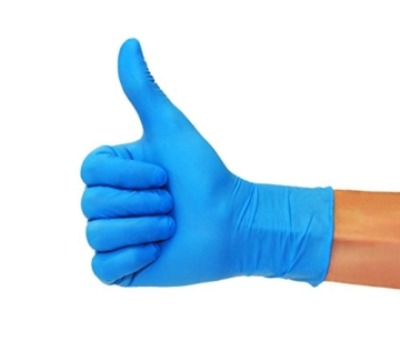 Nitrilhandschuhe 200 Stück Box (S, Nitril blau) Einweghandschuhe, Einmalhandschuhe, Untersuchungshandschuhe, Nitril Handschuhe, puderfrei, ohne Latex, unsteril, latexfrei, disposible gloves, blue, Sma - 6