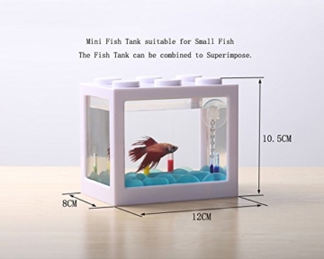 omem USB Mini Aquarium, Das, Desktop micro-landscape LED Aquarium, Aquarium-Set, Bausteine übereinander Fisch Tank - 2
