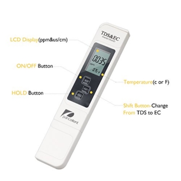 Pancellent Wasserqualitätstest Messgerät TDS PH EC Temperatur 4 in 1 Set - 2
