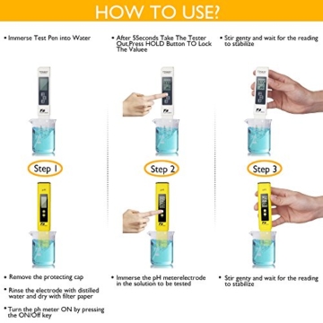 Pancellent Wasserqualitätstest Messgerät TDS PH EC Temperatur 4 in 1 Set - 4