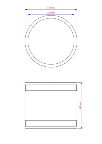 Pondlife Flexibler Rohrverbinder Flexfitting Muffe 125 mm Klemmbereich 115-128 mm - 2