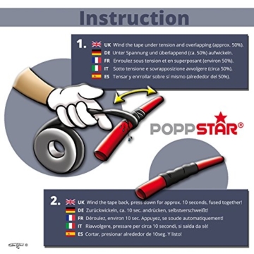 Poppstar 1x 3m selbstverschweißendes Silikonband, Silikon Tape Reparaturband, Isolierband und Dichtungsband (Wasser, Luft), 25mm breit, schwarz - 8
