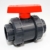 Profi Kugelhahn 25mm mit 2 x Klebemuffe 3/4" aus PVC - U 10 bar DIN 8063 - 1
