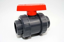 Profi Kugelhahn 32mm mit 2 x Klebemuffe 1" aus PVC - U 10 bar DIN 8063 - 1