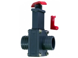 PVC Absperrschieber 38 x 38 mm - 1