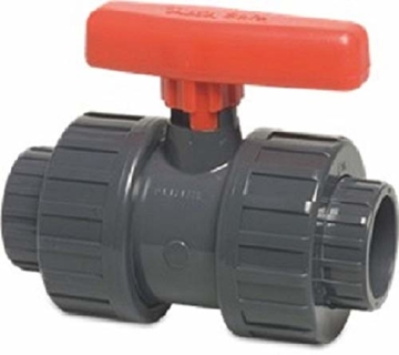PVC Fittinge (PVC Kugelhahn, 2 x Klebemuffe, 50 mm) - 