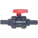 PVC Kugelhahn 2 Wege Schlauchtülle 38 mm - 1