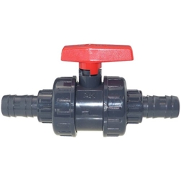 PVC Kugelhahn 2 Wege Schlauchtülle 38 mm - 1